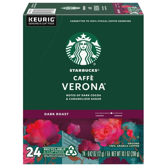 Starbucks Caffe Verona Dark, K-Cup For Keurig Brewers, 24 Count (Packaging May Vary) Packaging May Vary