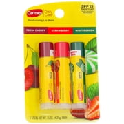 Carmex Daily Care Moisturizing Cream Lip Balm, SPF 15, Multi-Flavor, 3 Pack