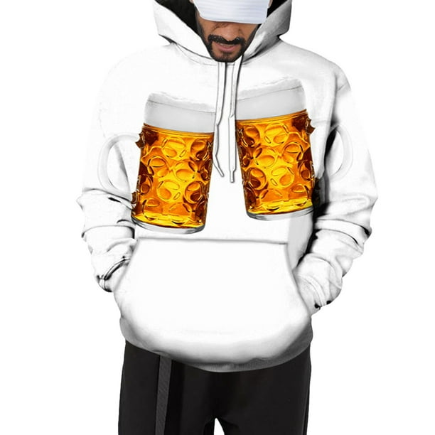 WILLBEST Sudaderas para Hombre 2023, Sudaderas Casuales Holgadas De Moda Urbana con Estampado Digital 3D para Hombres y Mujeres Mediana