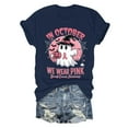 thumbnail image 3 of Breast Cancer Awareness Halloween Tshirts Women 2025 In October We Wear Pink Ghost Graphic Halloween Shirts for Women, 3 of 5