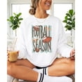 thumbnail image 4 of Olive Loves Apple Women's Football Season Coquette Bow Crewneck Sweatshirt, White, Medium, 4 of 8