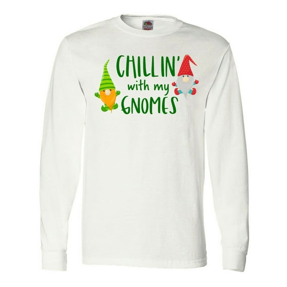 Inktastic Chillin' with My Gnomes Long Sleeve T-Shirt