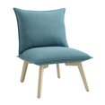 thumbnail image 1 of Linon Chaise Coussin en Bois Rembourrée Bleu, 1 of 4