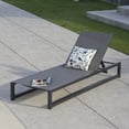 thumbnail image 3 of Christopher Knight Home Modesta Outdoor Aluminum Mesh Chaise Lounge by  Black, 3 of 4