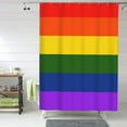 thumbnail image 6 of Love is Love Rainbow LGBT Gay Shower Curtain with Hooks Washable Bathroom Accessories Bathtub Decor Heavy Duty Bath Curtains 72 X 72inch, 6 of 6