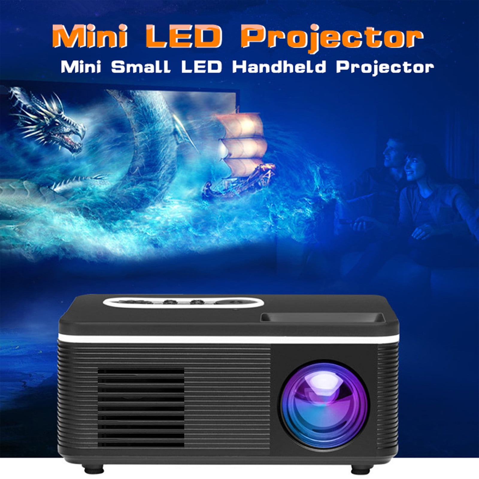 Portable Home Movie Video Projector W 