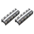 thumbnail image 2 of Block 2 Pcs Terminal Block Dual Rows 60A 600V Compact Terminal Block Barrier Strip with PC Shell for Power Distribution System, 2 of 7