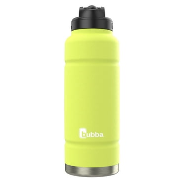 Bubba Trailblazer Insulated Stainless Steel Water Bottle Straw Lid in Limelight, 40 oz., Rubberized