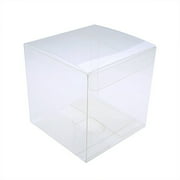 MYStar 50 Pcs 2-3/4" Clear Plactic Cubes, Tuck Top PVC Boxes for Cupcake Wedding Party Favor