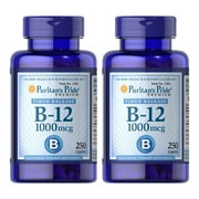 (2 pack) Puritan's Pride Vitamin B-12 1000 mcg Timed Release-250 Caplets