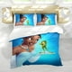 thumbnail image 5 of Tiana: La Princesa y el Sapo Conjunto de sábanas temático, trío de piezas, cómodo y amigable con la piel, diseño único, regalo de decoración para el hogar para familiares, amigos y fans,140cm *210cm, 5 of 6