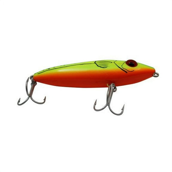 MirrOlure She Dog Fishing Lure, Blue, Orange, & Chartreuse, 1/2 oz