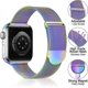 thumbnail image 2 of Metal Stainless Steel Band Compatible with Apple Watch Bands 38mm 40mm 41mm 42mm 44mm 45mm,Multicolour Loop Adjustable Strap Magnetic Wristband for iW, 2 of 4