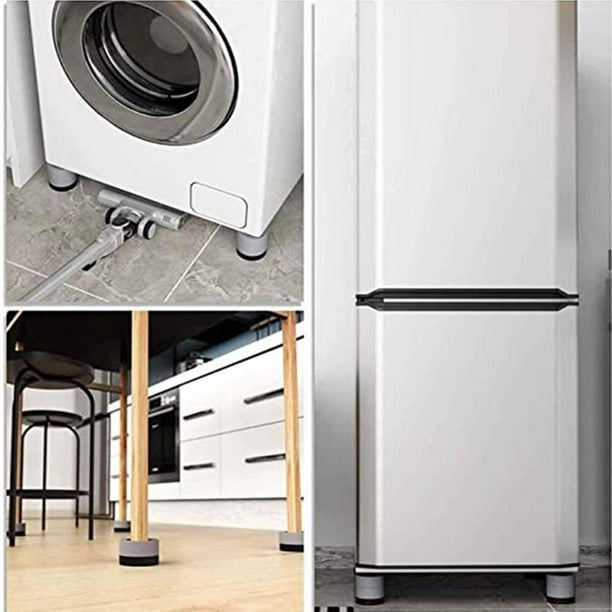 4PCS Lave-linge Sèche-linge Coussinets anti-vibrations Machine à laver  Support de lave-linge Caoutchouc Machine à laver Pieds Coussinets pour la  suppression des chocs et du bruit 