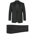 thumbnail image 2 of Men's Classic Fit Satin Notched Lapel 2 Piece Tuxedo Suit Set - Tux Blazer Jacket and Pants, 2 of 6
