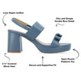 thumbnail image 4 of Journee Collection Womens Brookan Sling Back Covered Block Heel Platform Sandals, 4 of 4