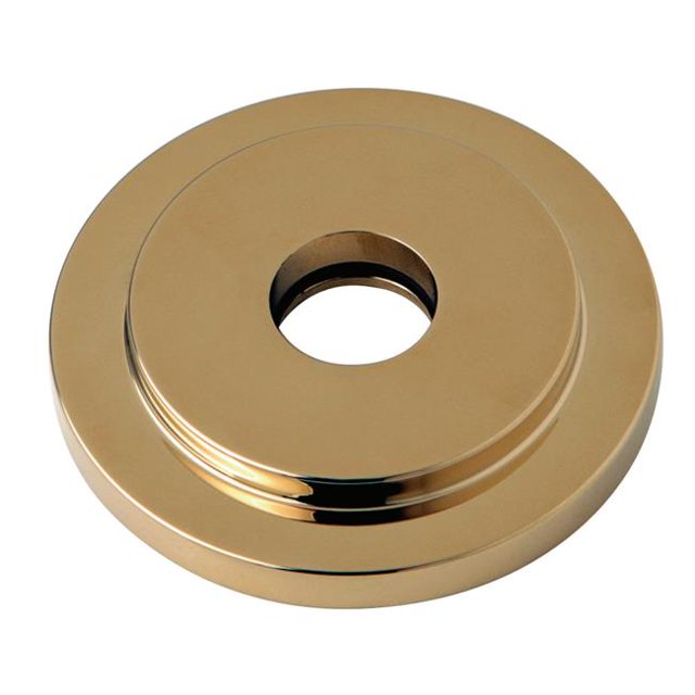 Heavy Duty Round Solid Cast Brass Shower Flange, Polished Brass