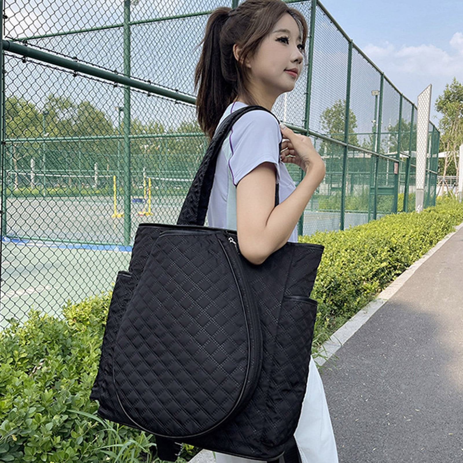 Tennis Toted Bag Large Tennises Racket Bag Hold 2 Rackets Pickleballs Bags Overnight Weekenders Bags Sports Gym Backpack