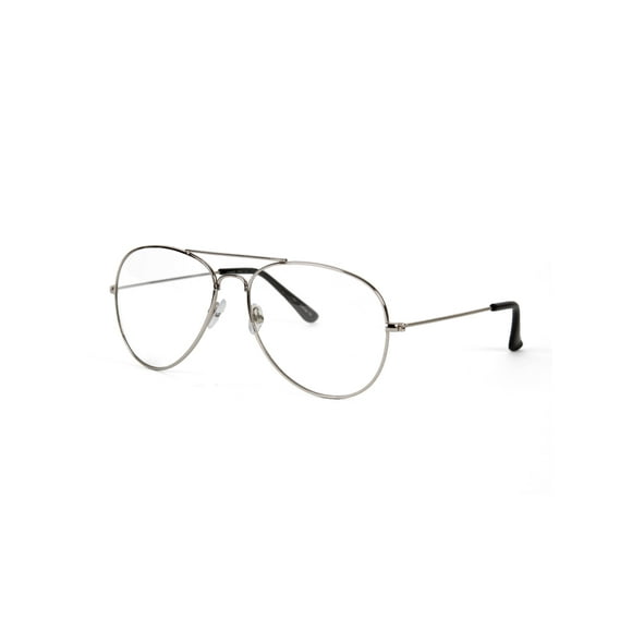 Gravity Silver Frame Clear Lens Aviator