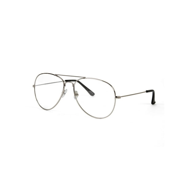 Gravity Silver Frame Clear Lens Aviator Walmart