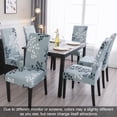 thumbnail image 2 of Pattern Chair Covers for Dining Room Set of 4, High Stretch Removable Washable Parsons Chair Slipcover for Home Party Hotel Wedding Ceremony (Flower,4PCS), 2 of 7