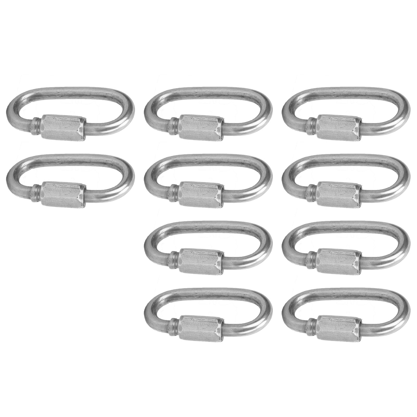 D Shape Locking Carabiner, Quick Link Stainless Steel 10pcs For Cave Exploration For