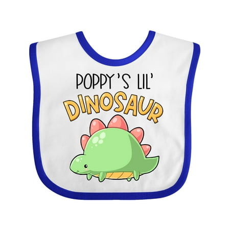 

Inktastic Poppy s Lil Dinosaur with Cute Stegosaurus Gift Baby Boy or Baby Girl Bib