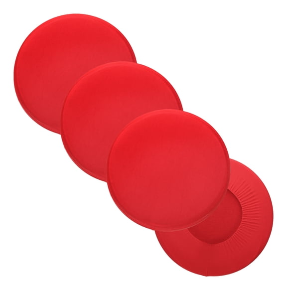 4 Pcs Stool Covers Round Bar Red Chair Covers with Elastic Band