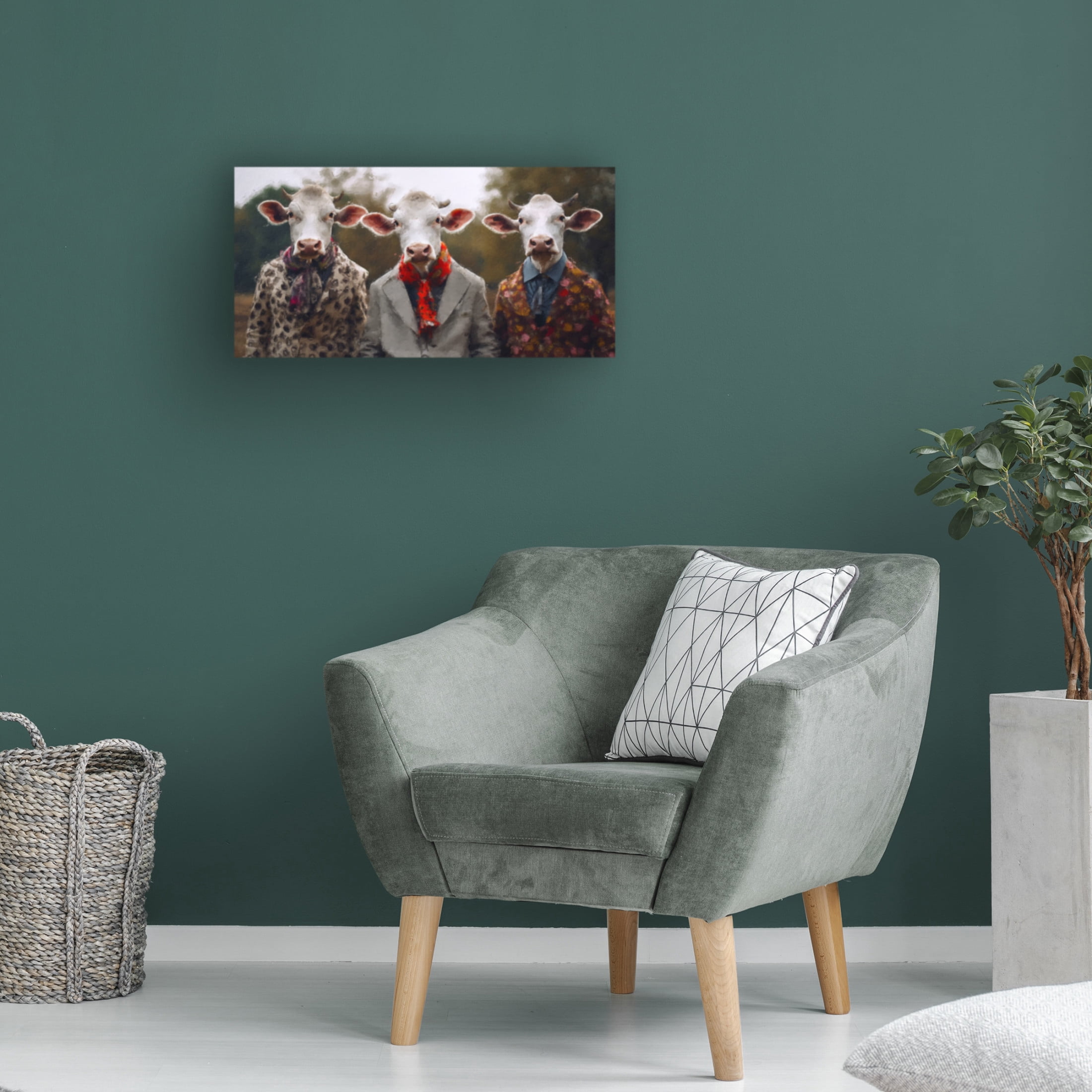 Canvas Wall Art - Sean Parnell 'Outstanding In Their Field' Wall Art for Living Room, Bedroom, or Office Décor by Trademark Fine Art - 32 x 16 Inches