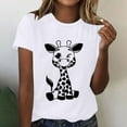 thumbnail image 2 of Birdeem Femmes Filles Grande Taille T-Shirts Imprimés Manches Courtes Col Rond T-Shirt Blouse Hauts, 2 of 6