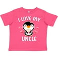 thumbnail image 3 of Inktastic I Love My Uncle with Cute Penguin and Hearts Girls Toddler T-Shirt, 3 of 5