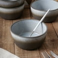 thumbnail image 5 of Stone Lain Vince 4 Piece Stoneware Bowl Set for Soups or Salads, Grey and White, 5 of 6