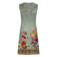 thumbnail image 4 of Womens Dresses Plus Size Sleeveless V-Neck Solid Color Pocket Summer Dress Gray M, 4 of 5