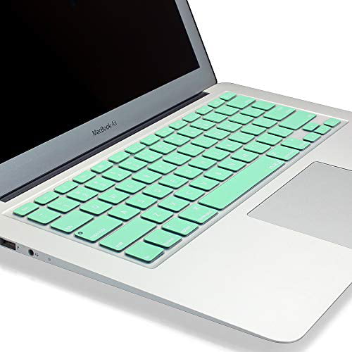 GREEN Silicone Keyboard Cover for Macbook White 13" 