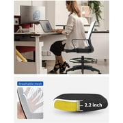 BestOffice Tall Drafting Office Chair, Lumbar Support, Adjustable Arms, Swivel Rolling for Adults(White)