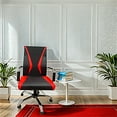 thumbnail image 5 of TOYTEXX Chaise Ergonomique en Cuir PU pour Adultes avec Roues Pivotantes, Hauteur Ajustable pour la Maison Ou le Bureau - Rouge, 5 of 5