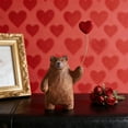 thumbnail image 1 of Adornos De Madera Figura de oso de madera hecha a mano con globos de corazón. Decoración de escritorio para San Valentín para seres queridos o para el hogar (marrón, 1 unidad). JASKFLY, 1 of 6