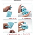 thumbnail image 3 of 2Pcs Collapsible Silicone Travel Water Bottle 20oz (600ml) Reuseable Leakproof Foldable Sports Bottle with Carrying Strap Gray + Blue, 3 of 8