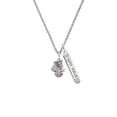 thumbnail image 2 of Delight Jewelry Silvertone Perfect Star with Crystal Silvertone Live the Life You Have Imagined Bar Charm Necklace, 23", 2 of 4