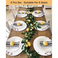 thumbnail image 4 of 13 Inch Round Placemats Set of 6, Spring Floral Non Slip Heat Insulation PP Table Mats, Elegant Pastoral Flowers Botanical Washable Place Mats for Kitchen Dining Party Table Decor, 4 of 7