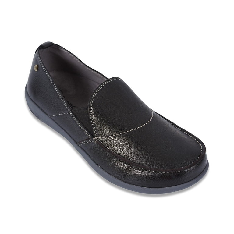 Spenco Mens Siesta Slip-On Leather Black Shoes (NWT) Spenco Siesta Leather Slip-on Shoes for Men – The Insole Store main image 3