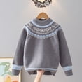 thumbnail image 2 of Jalioing Teen Girls Crew Neck Sweaters Fashion Long Sleeve Graphic Sweater Pullover Winter Casual Knitted Tops 9-15 Years, 2 of 7