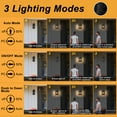 thumbnail image 3 of C Cattleya 2-Pack Motion Sensor Dusk to Dawn Outdoor Wall Lantern Sconce with Clear Seeded Glass, 3 of 8