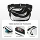 thumbnail image 5 of Fotbe Abstract Black White Swirls Cangurera Cuadrada con Estampado de Doble Capa, Bolsa de Cintura Ajustable Mini para Hombres y Mujeres, 5 of 9