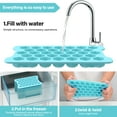 thumbnail image 4 of Mini Ice Cube Tray with Lid and Bin: TINANA Hexagonal Small Ice Trays for Freezer - Easy Release Honeycomb Nugget Ice Tray with Lid - Blue, 4 of 7