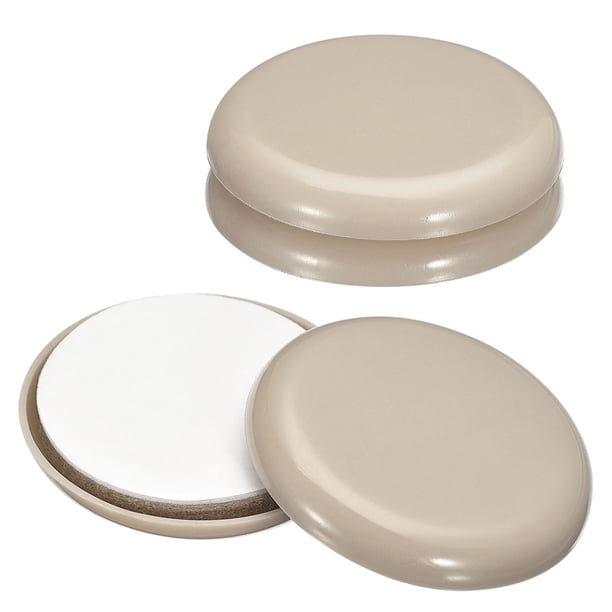 Deslizadores para Muebles Uxcell, Pads Redondos Autoadhesivos de Plástico para Suelos de Alfombra, Baldosa, Vinilo y Madera Dura 2" 4Pcs