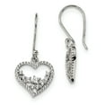 thumbnail image 1 of Sterling Silver CZ Dangle Heart Earrings QE13439, 1 of 1