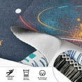 thumbnail image 4 of Astronauts in Universe Planets Stars Bedside Runner Rug 2'x 6' Non Slip Carpet Floor Mat Area Rug, 4 of 8
