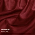 thumbnail image 6 of Deconovo Square Velvet Throw Pillow Covers Pom Poms Decorative Pillowcase for Couch Bedroom Car Pack of 2 16 x 16 inch Wine Red, 6 of 7