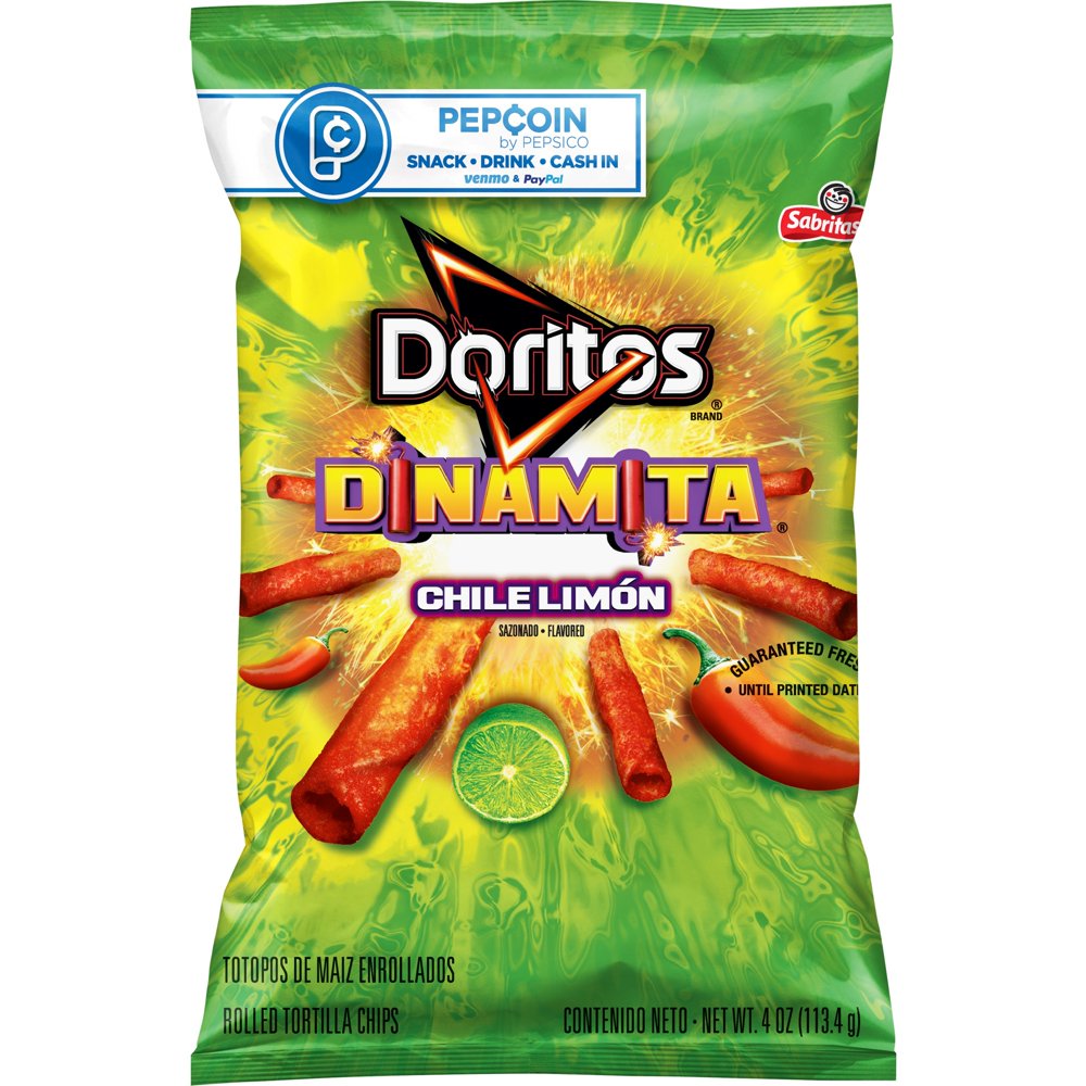 Doritos Dinamita Chile Limon Flavored Tortilla Chips, 4 oz Bag